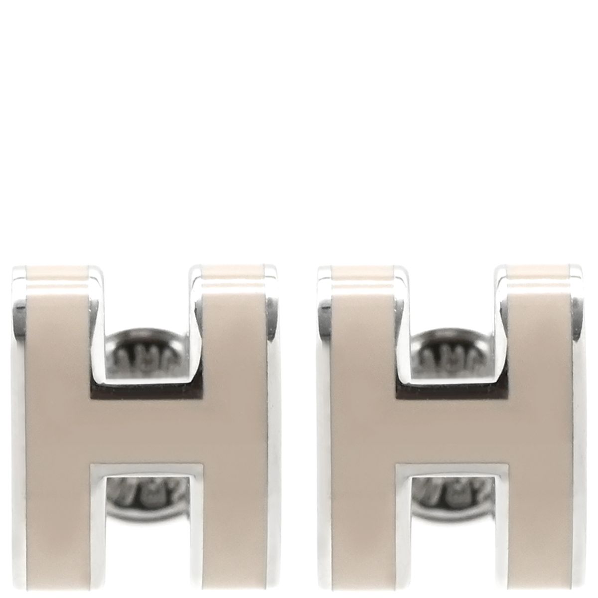 エルメス HERMES ピアス ポップアッシュ Hピアス ミニ メタル エナメル