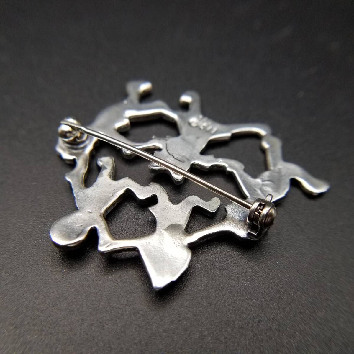 値下げ！ヴィンテージ メキシコ925 銀製 シルバーブローチ 闘牛士 繊細 ヴィンテージ メキシコ925 銀製 シルバーブローチ 20グラム 闘牛士 繊細
