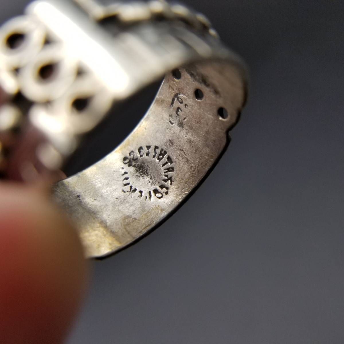 希少　激渋　ヴィンテージ　メキシコ　シルバー925 リング　アンティーク シルバー925メキシカン アラベスク リング 21号 y2k 指輪 ストリート