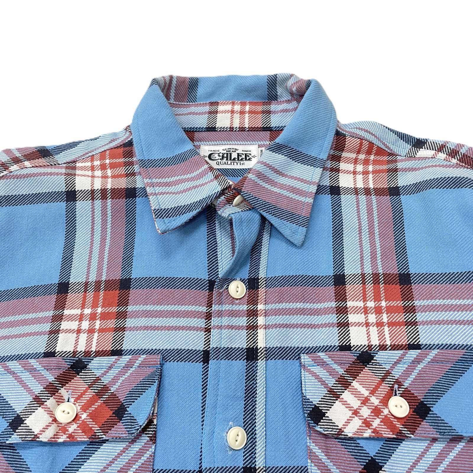 CALEE キャリー 厚手チェックシャツ M LBLU/ライトブルー - メルカリ