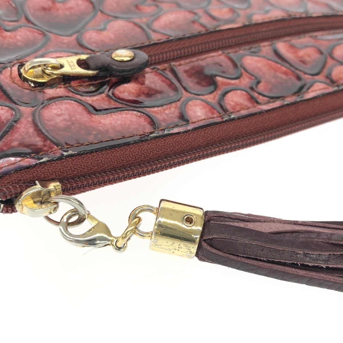 ATAO アタオ リモハッピーヴィトロ 長財布 エナメル/ハート柄 ボルドー