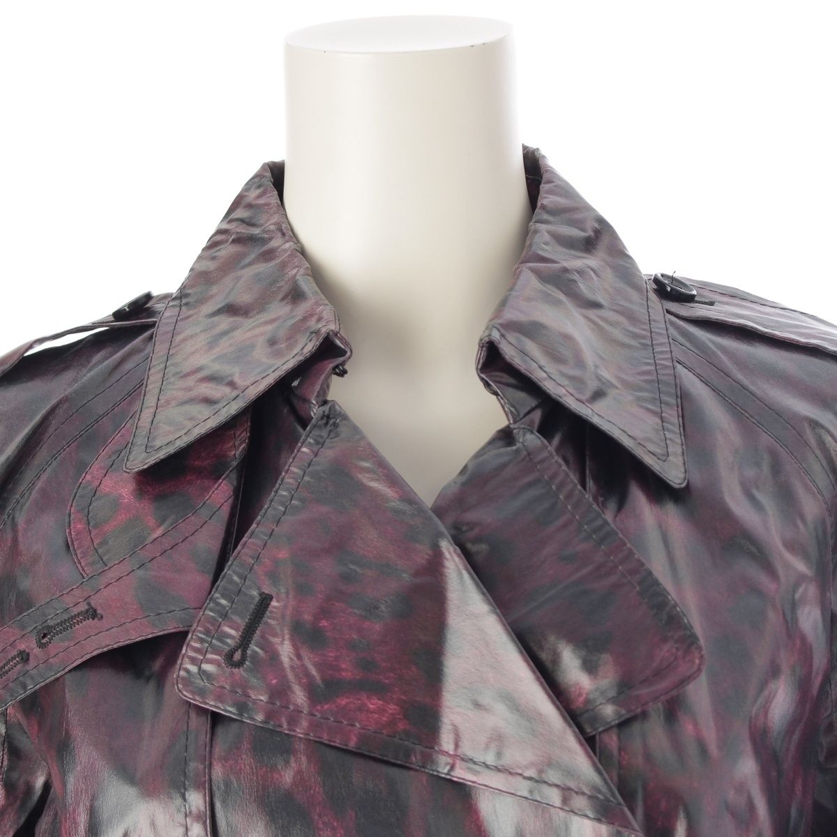 ドルチェアンドガッバーナ シルク レオパード柄 ロング コート  