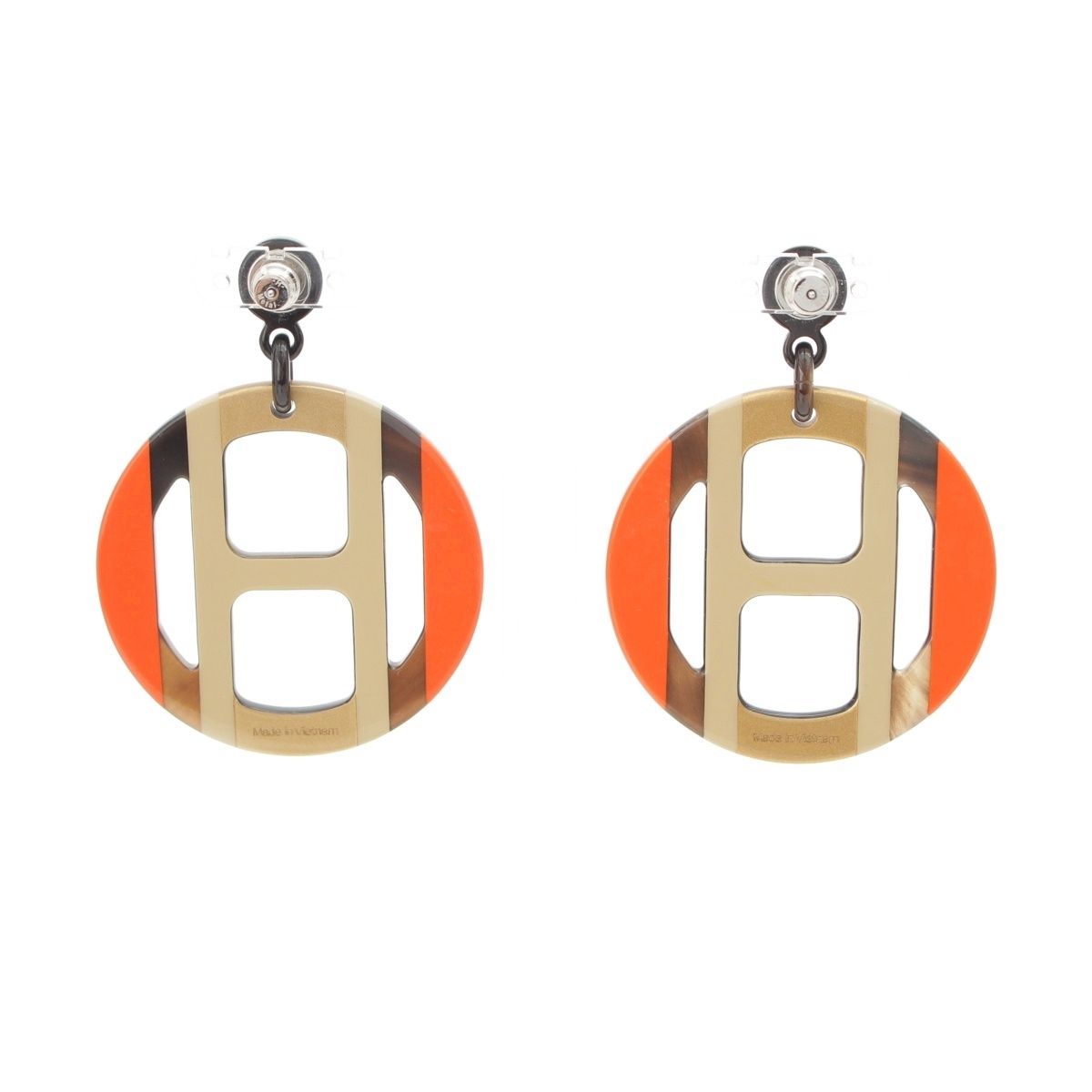 エルメス バッファローホーン エルメス Hエキップ Hモチーフ ピアス