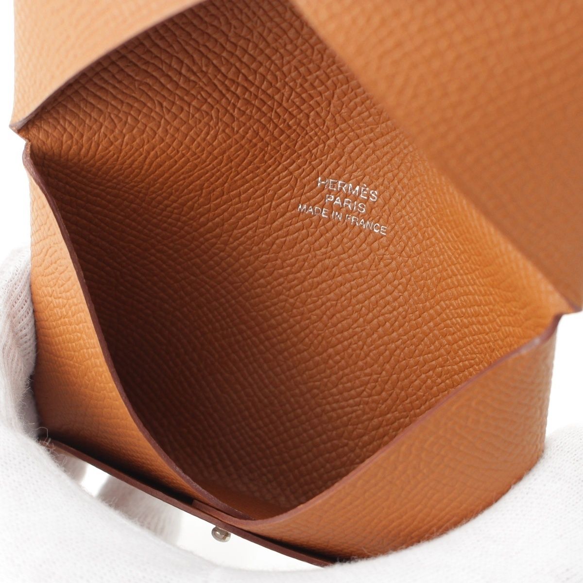 エルメス カルヴィ デュオ エプソン B刻印 カードケース ゴールド