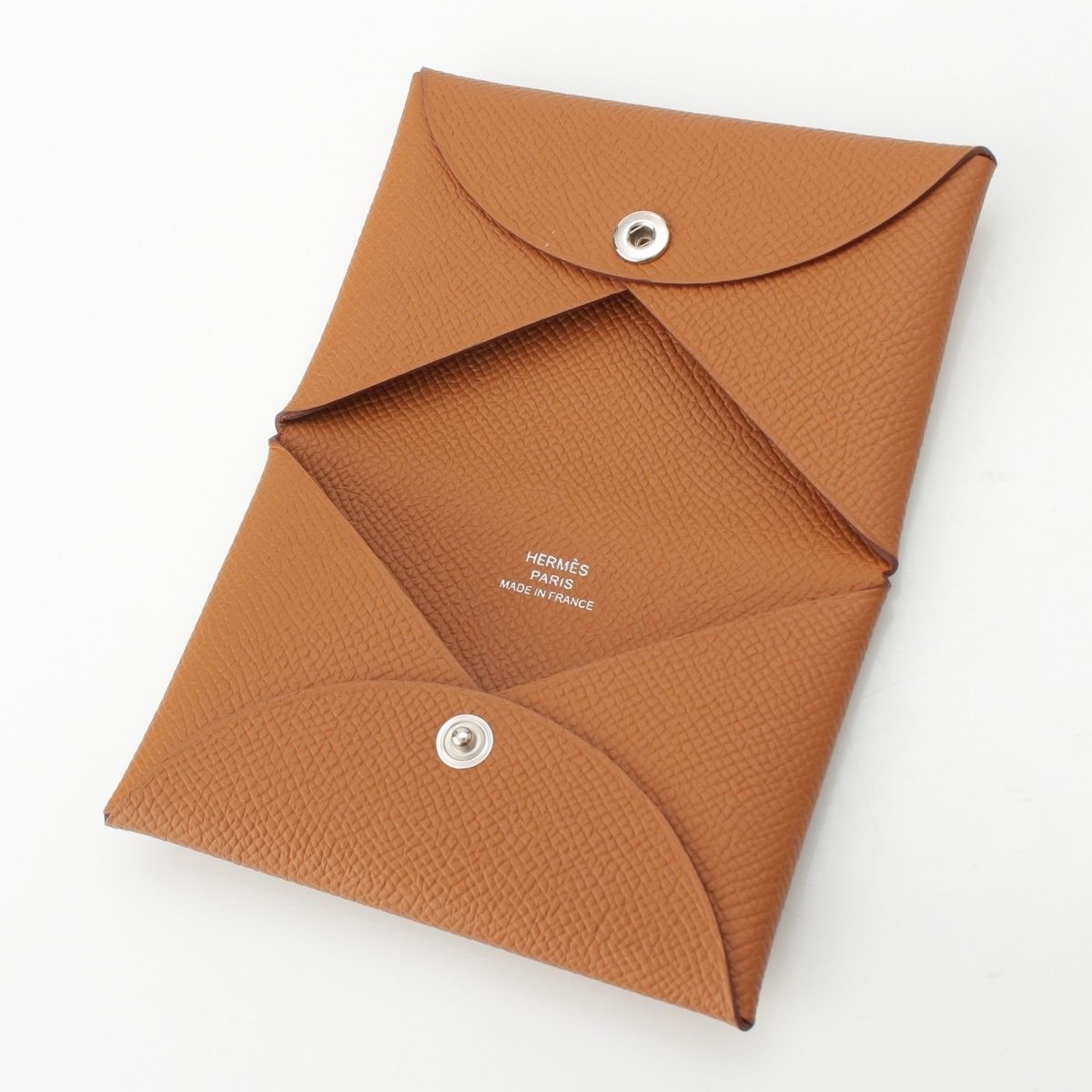 エルメス カルヴィ デュオ エプソン B刻印 カードケース ゴールド