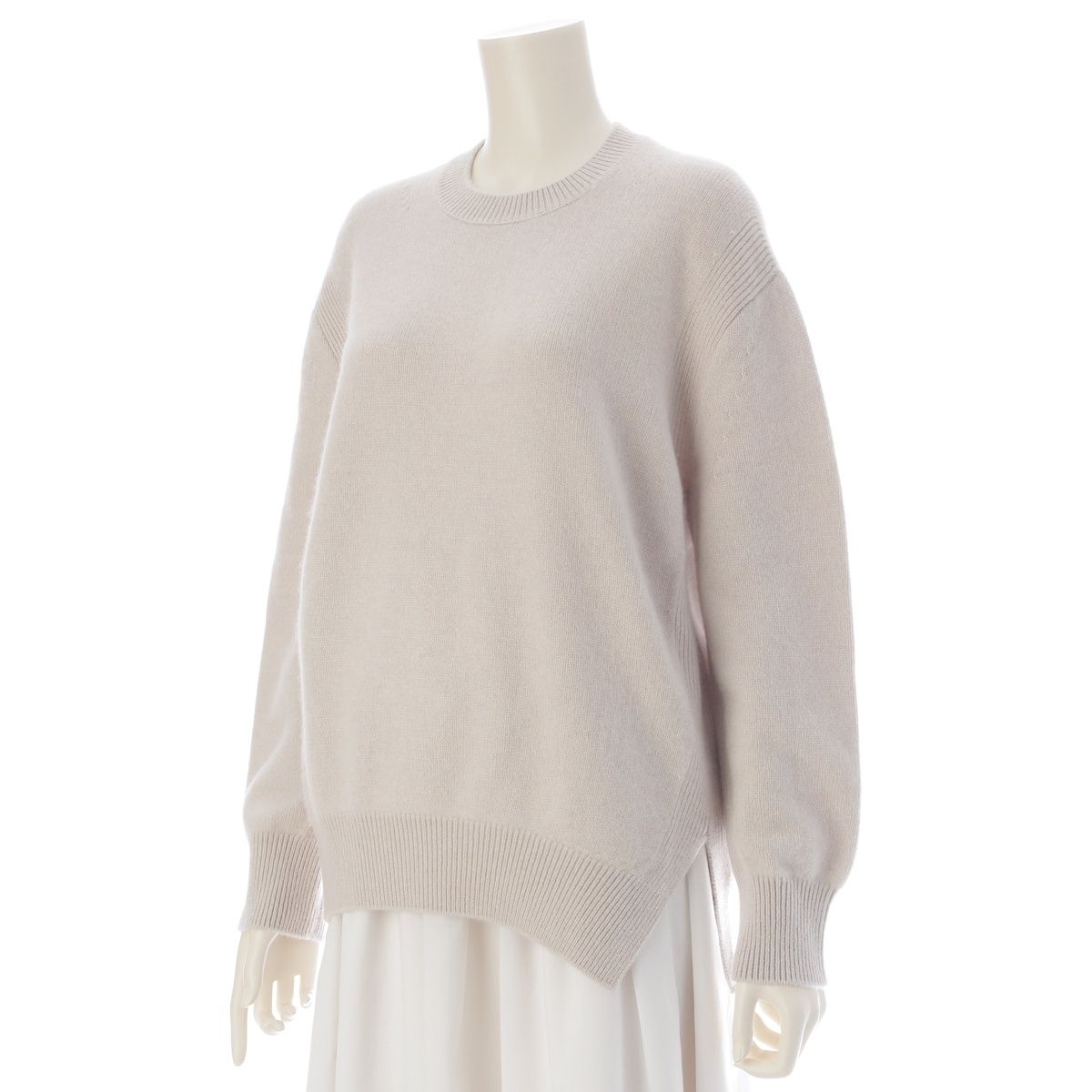 ドゥロワー 23AW カシミヤ 7G 天竺編み オーバーサイズ アシンメトリー