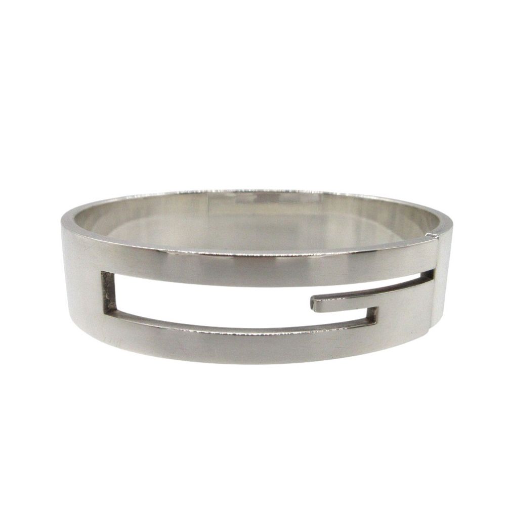 美品 グッチ Gロゴ カットアウトG バングル シルバー925 シルバー 0527