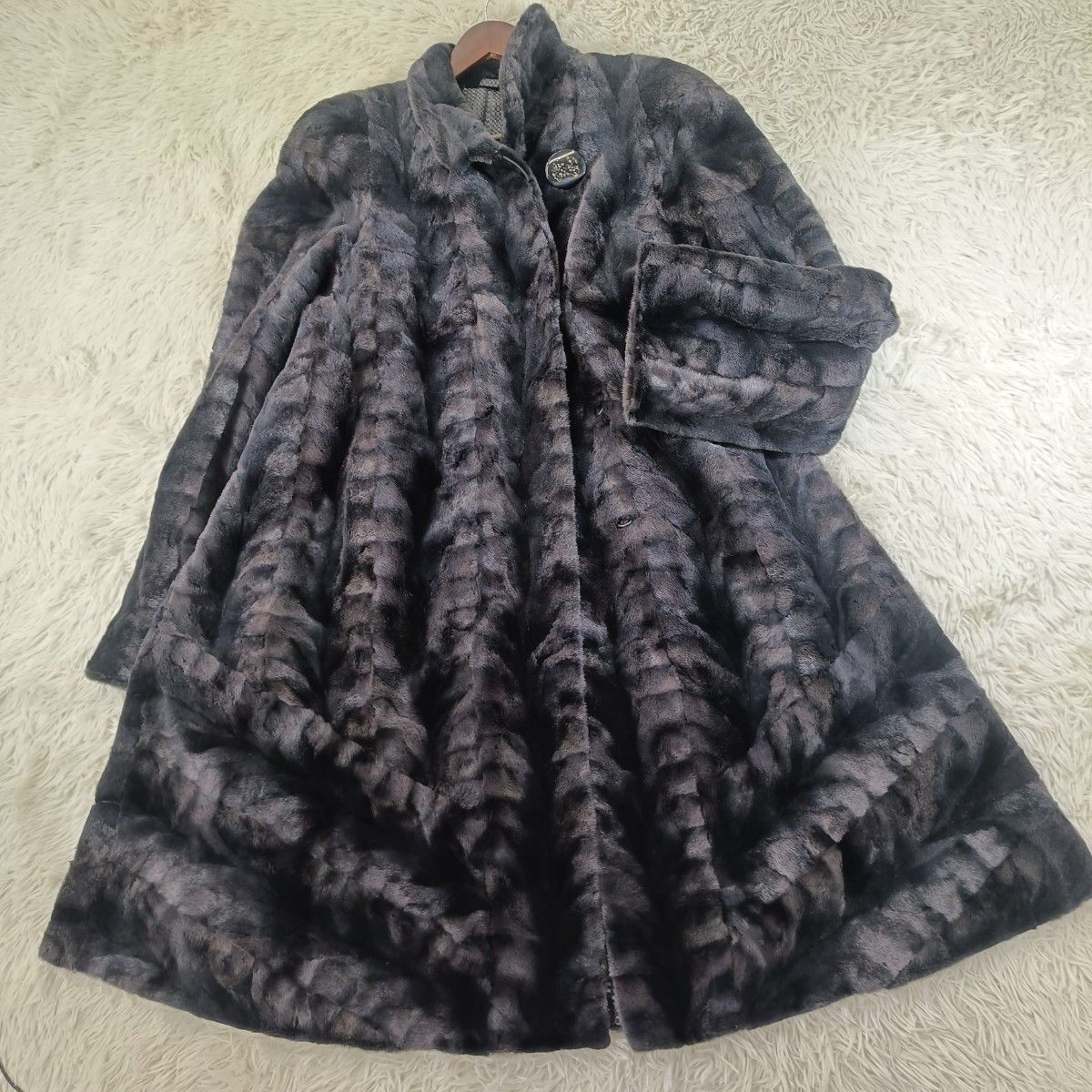 裾周り240cm シェアードミンク ミンクコート デザイン ロングコート