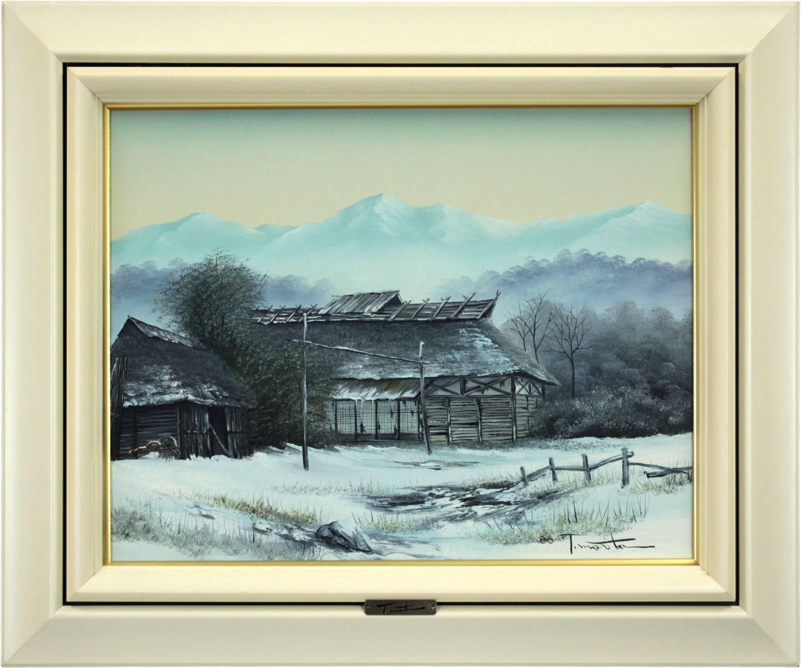 森田哲隆 「遠雪 地吹雪」 油絵・油彩画 絵画 - メルカリ