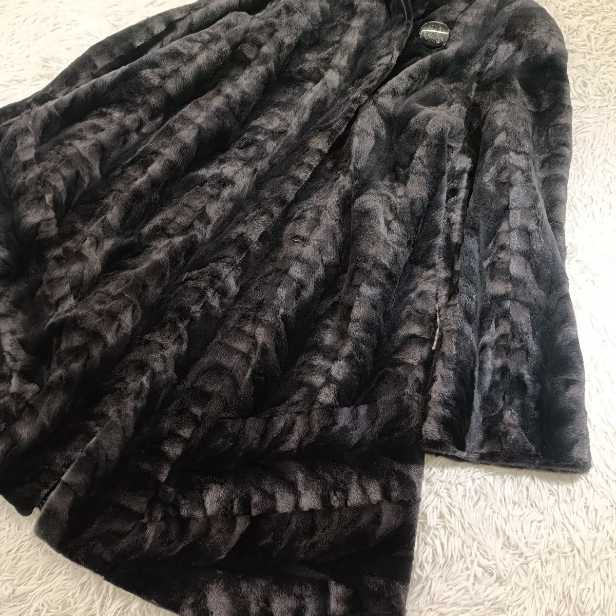 裾周り240cm シェアードミンク ミンクコート デザイン ロングコート