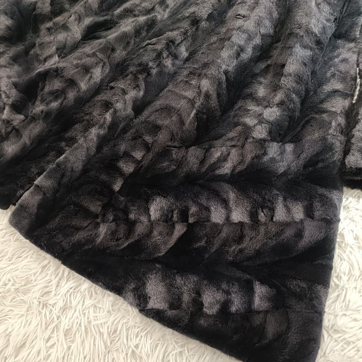 裾周り240cm シェアードミンク ミンクコート デザイン ロングコート