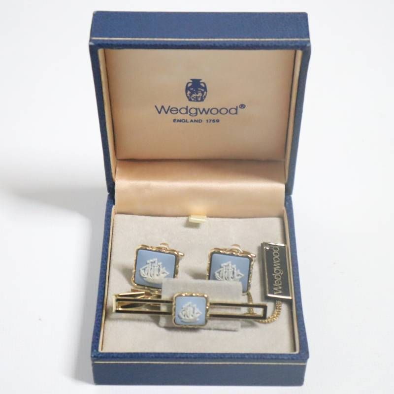 Wedgwood ウェッジウッド ジャスパーウェア カフス タイピン セット