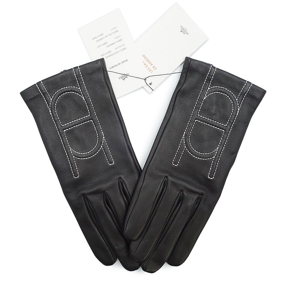 エルメス シェーヌダンクル ステッチ ラムスキン ノワール ブラック