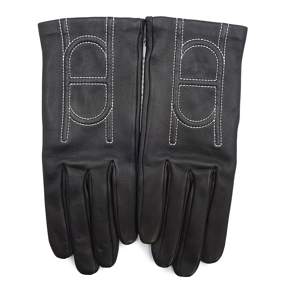 エルメス シェーヌダンクル ステッチ ラムスキン ノワール ブラック