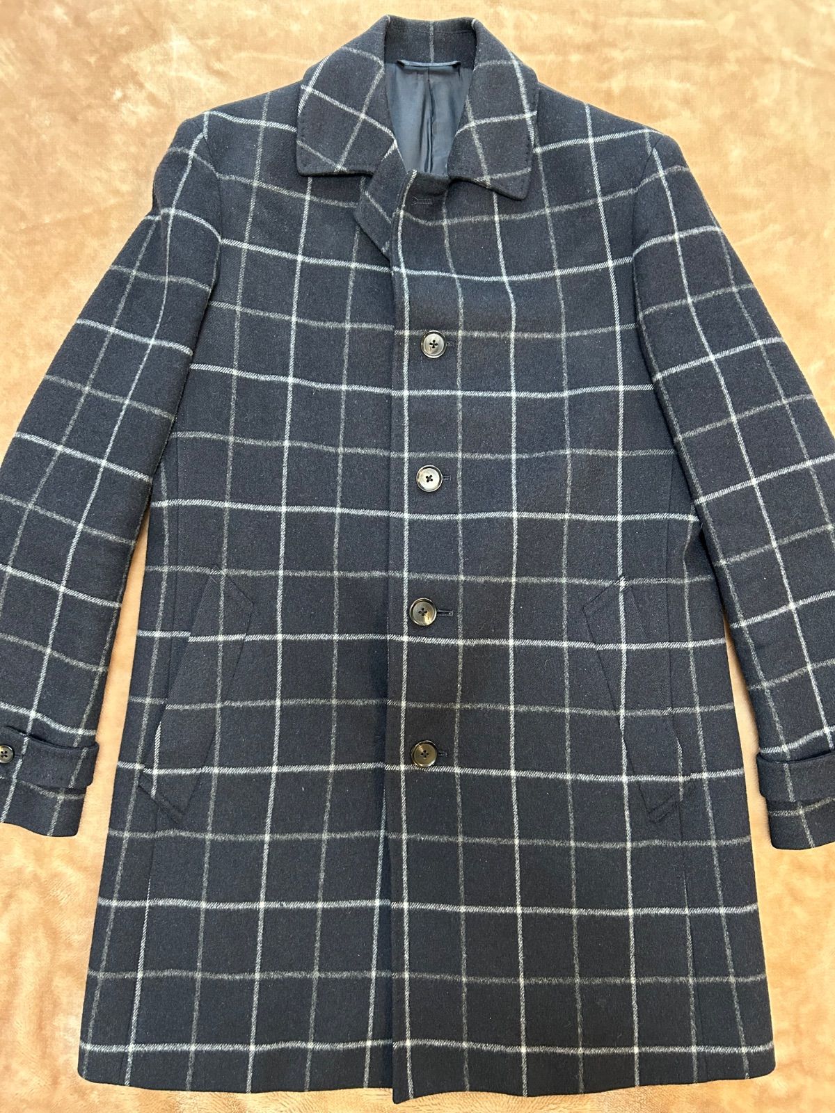 ユニバーサルランゲージUNIVERSAL LANGUAGEチェスターコート ステイン