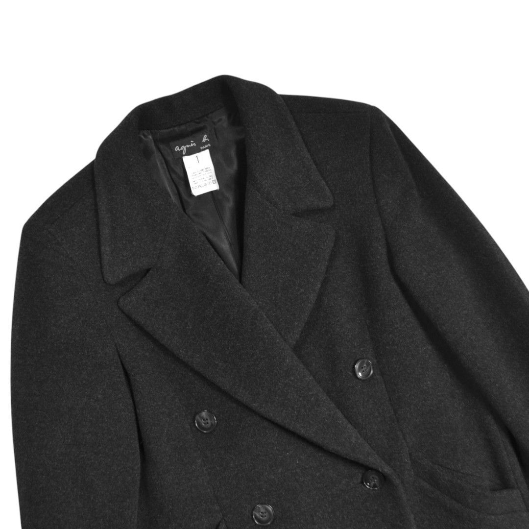 極美品】agnès b.アニエスベー 日本製 ウール製ロングチェスターコート