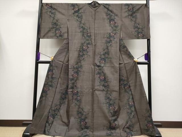 平和屋着物○極上 本場大島紬 9マルキ 枝花文 逸品 未使用 CYAA4213s6