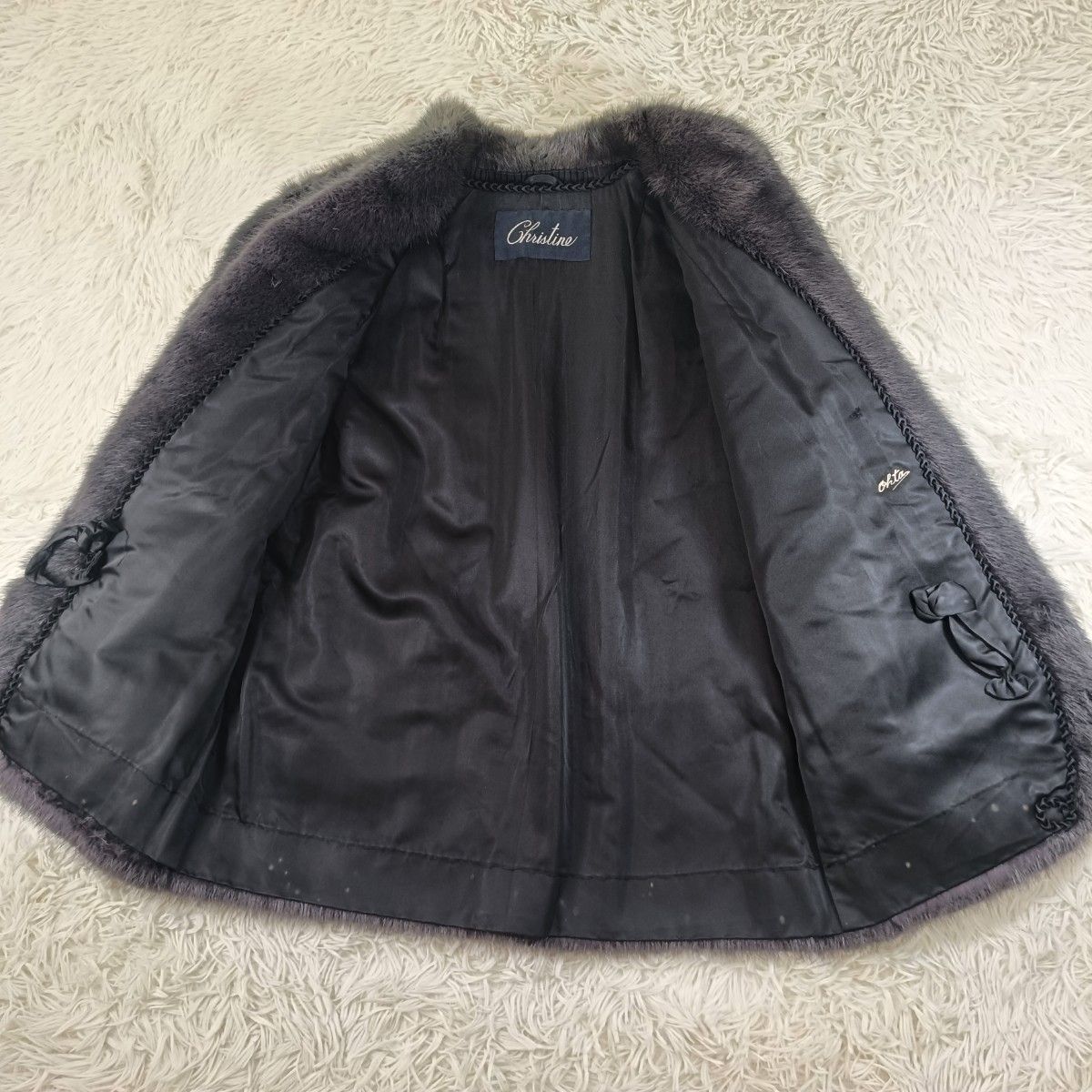 染めミンク ファーコート ミンクコート リアルファー 貂 本毛皮 美品