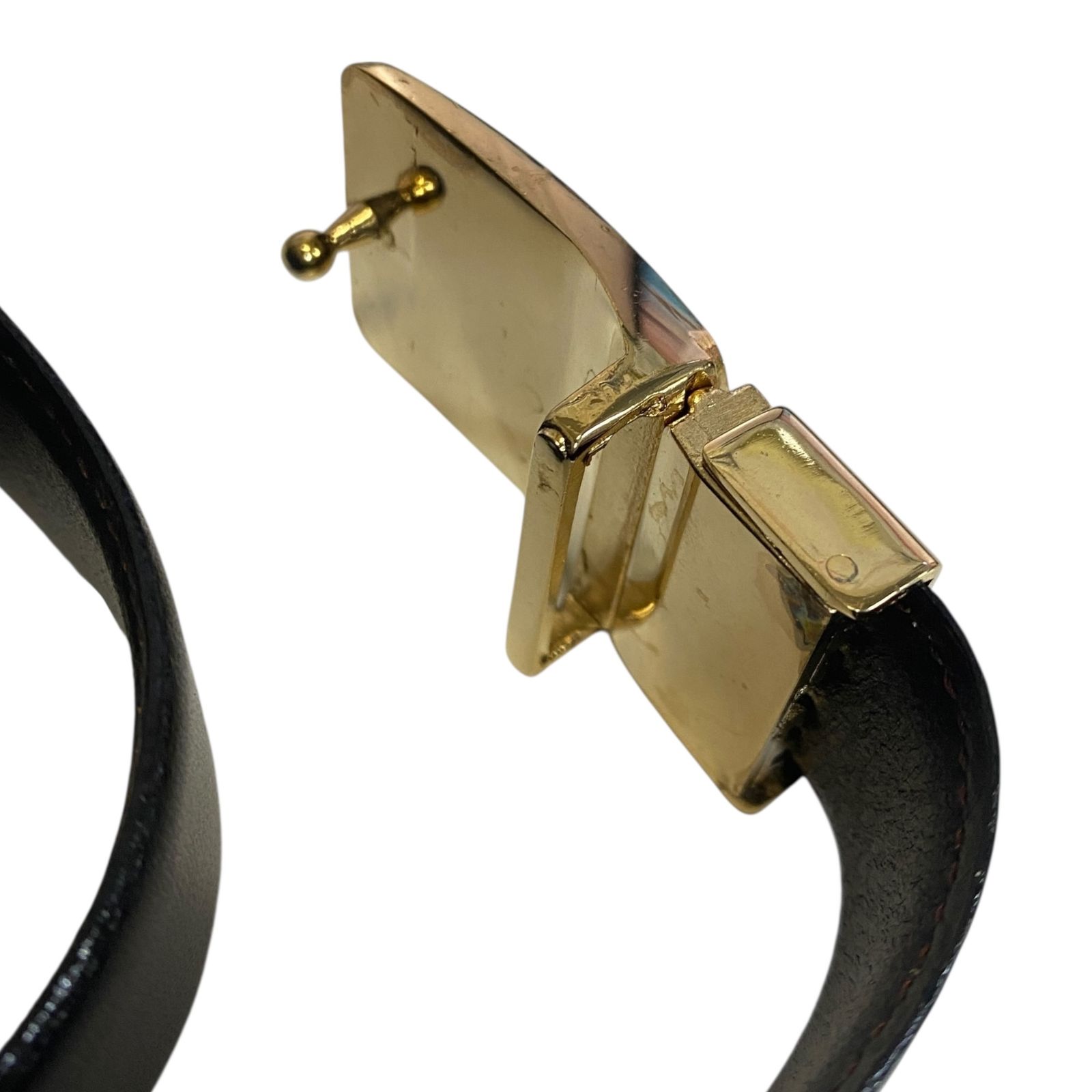 中古品】dunhill ダンヒル ベルト 革 レザー ブラック 黒 メンズ