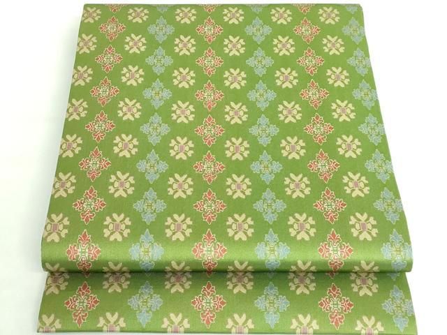 平和屋着物□龍村美術織物 九寸開き名古屋帯 天平双華文錦 正絹 逸品