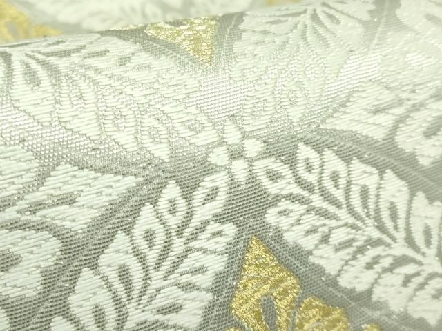 平和屋着物○極上 六通柄袋帯 唐織 貝紫 小石丸 花菱文 金銀糸 逸品