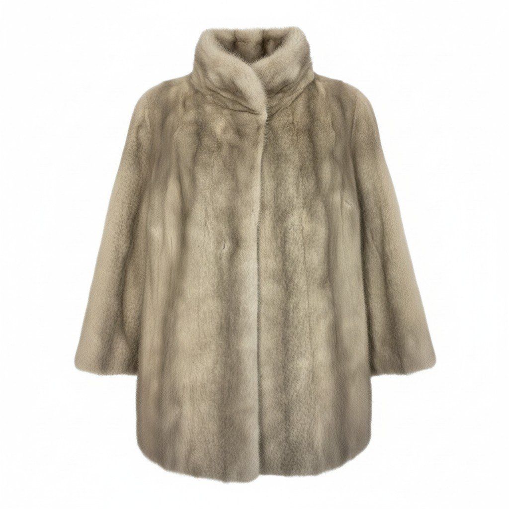 6a21 サファイアミンク ファーコート サイズ9 シルバーグレー 本毛皮