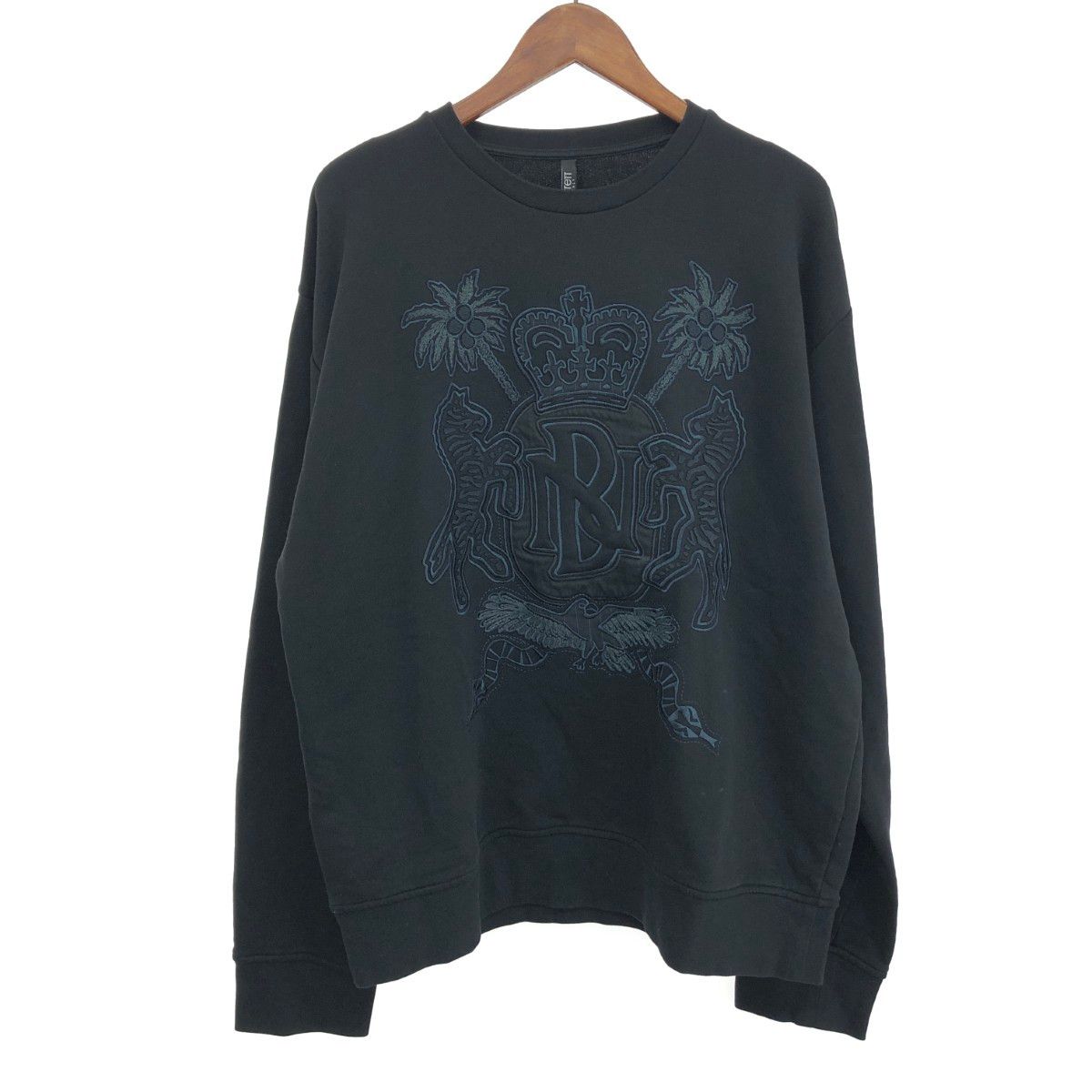 NEIL BARRETT ニールバレット スウェット 刺繍 サイズ:XXL ブラック 