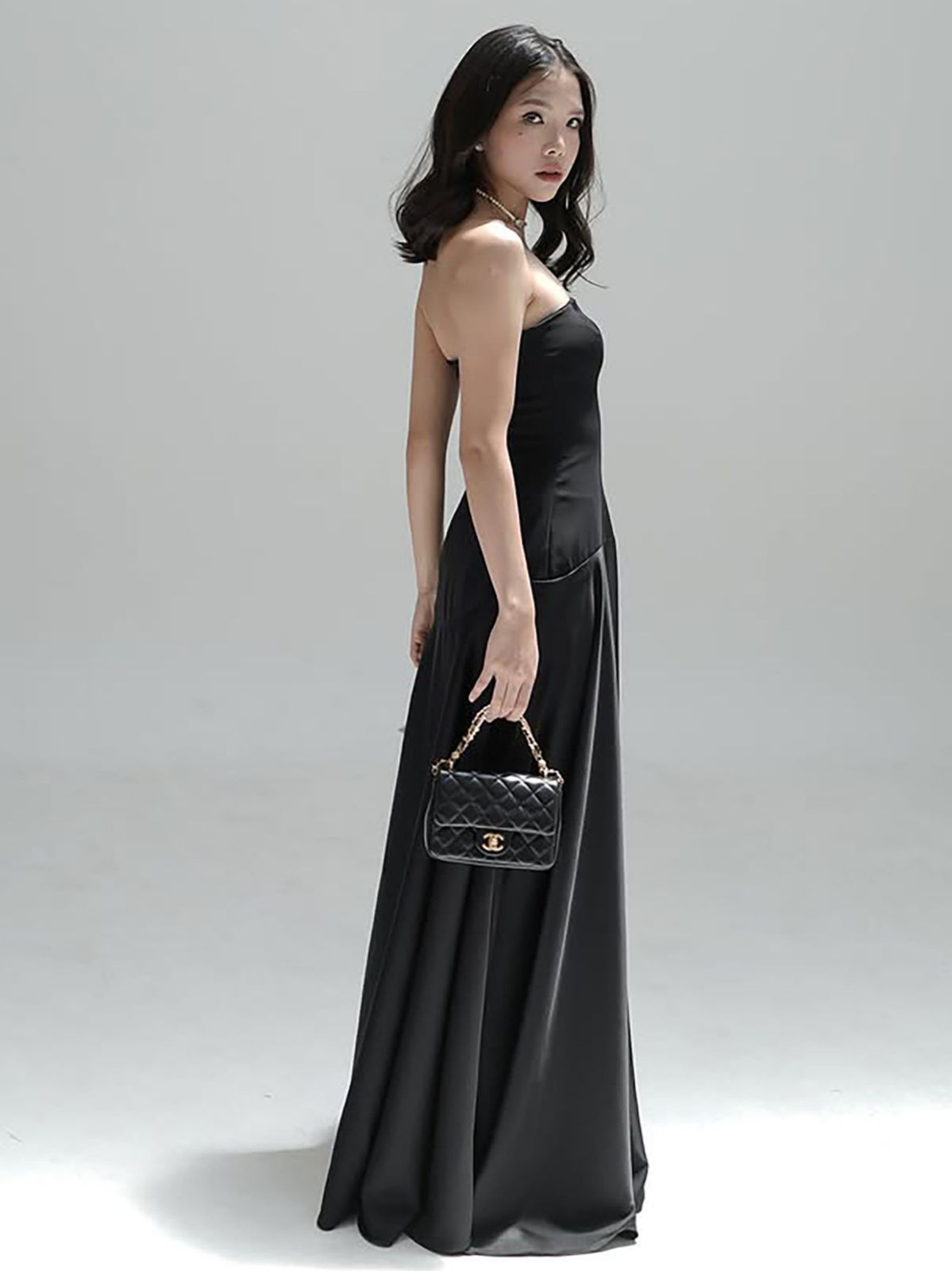 新品・未使用】フレンチスタイル ツーピースドレス ミディアム丈