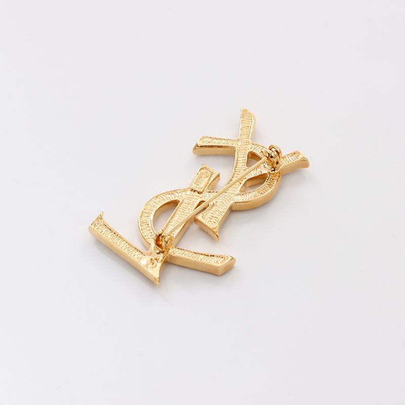 YVES SAINT LAURENT イヴ・サンローラン ブローチ YSLロゴ ライン YVES SAINT LAURENT イヴ・サンローラン ブローチ YSLロゴ ライン