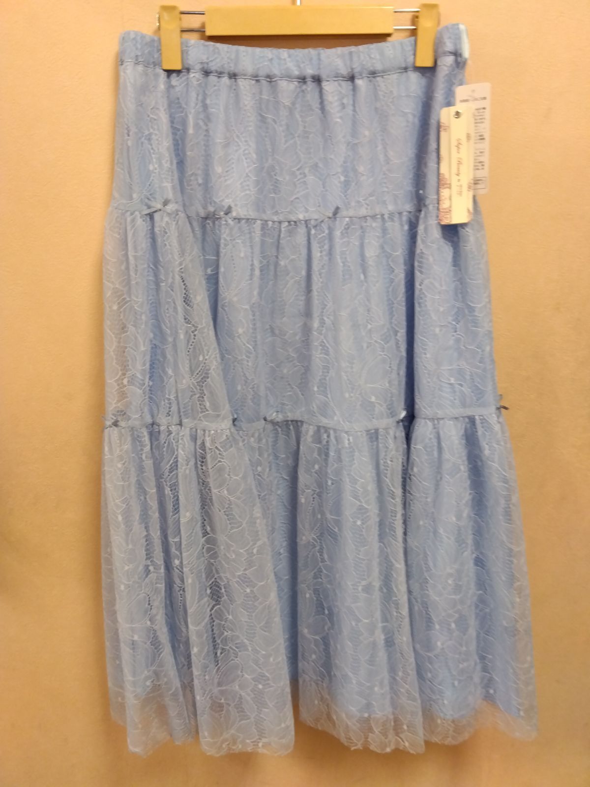 ［新品未使用］スーパービューティー　スカート44 M9 スーパービューティー 44サイズ 未使用品 水色レーススカート
