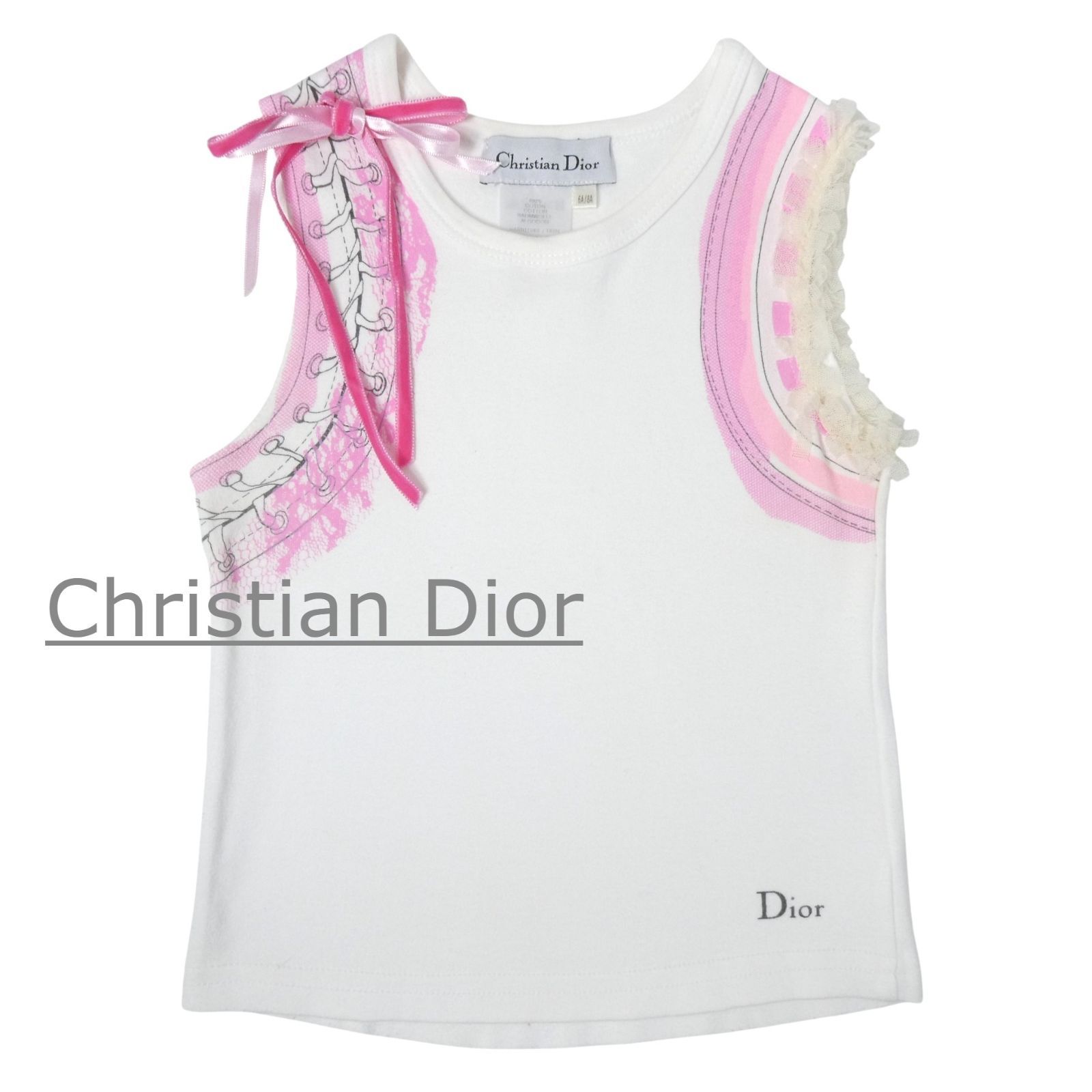 Christian Christian Dior タンクトップ ノースリ トロッター ロゴ