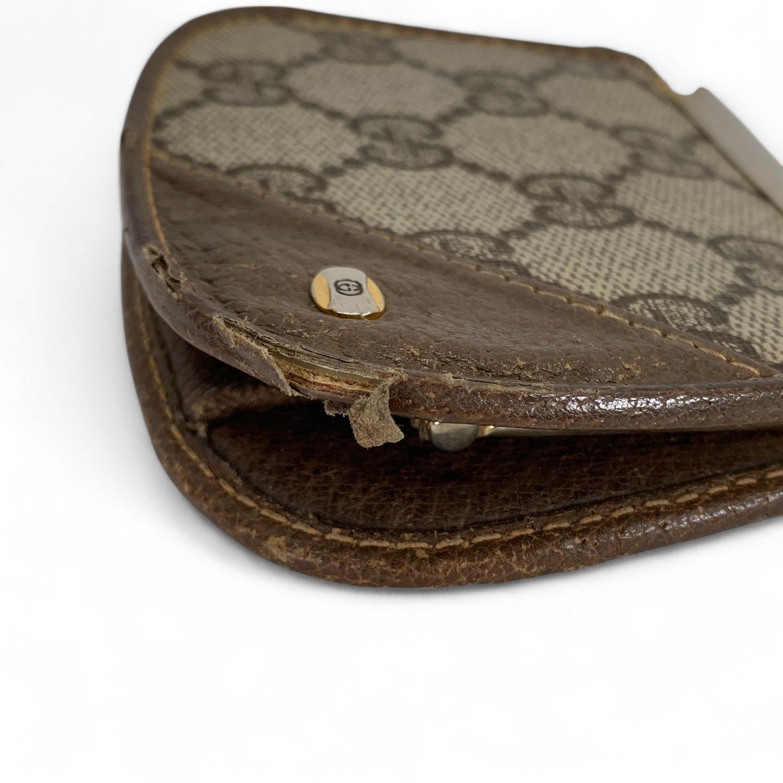 GUCCI グッチ GGパターン がま口 コインケース レザー 小銭入れ 現用品 