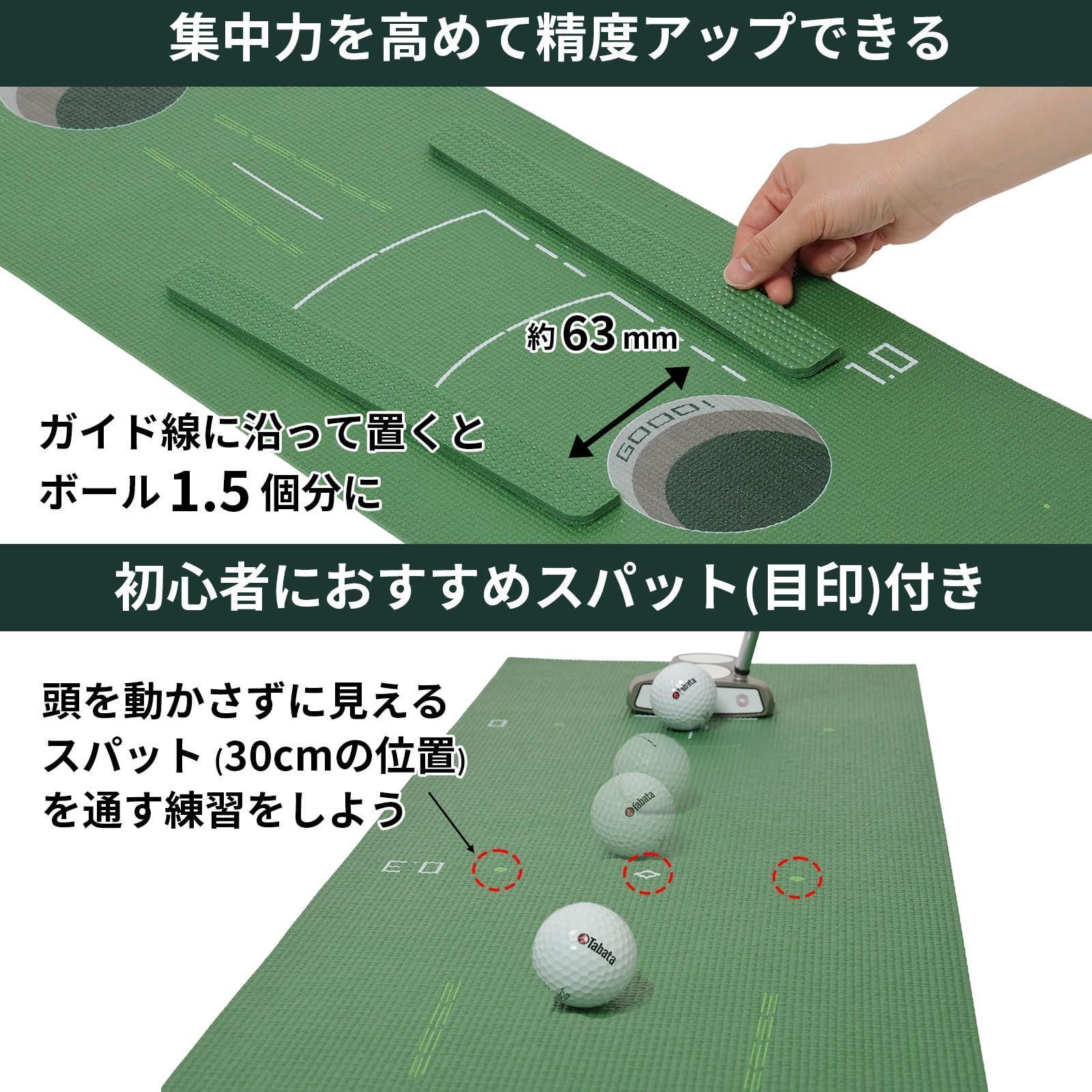 迅速発送】Tabata(タバタ) ゴルフ パターマット 2.5m フラット ホール