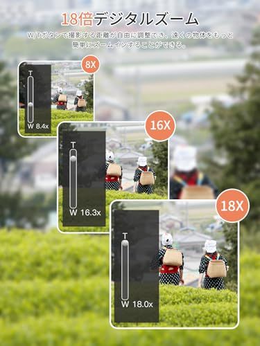  迅速に発送 AiMike 5 K デジカメ スマホに送れる デジタルカメラ WIFI転送機能 7500万画素 180度回転可ディスプレイ 64 GBマイクロSDカード付き 18倍デジタルズーム オートフォーカス機能 ウェブカメラ 19種類フィル 00 d 3 ce 8 a その他 キッチン 食器