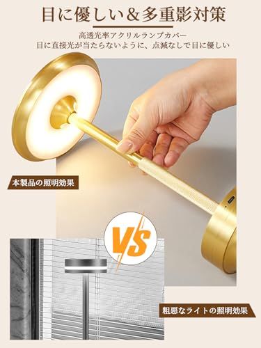  迅速に発送 テーブルランプ おしゃれ 間接照明 レトロ コードレス 北欧 タッチセンサー ベッドサイドライト 寝室 卓上 電気スタンド テーブルライト アンティーク 3段階調色 無段階調光 ナイトライト 充電式 ベッドサイドランプ gun 4 c 59 a 63 b その他 キッチン 食器