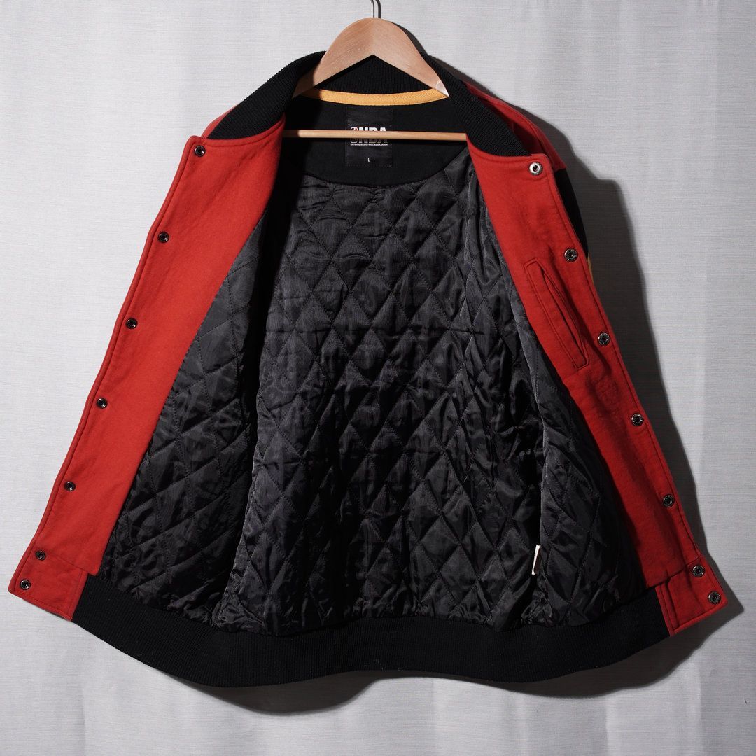 美品 NBA マイアミヒート スタジャン L レッド ブラック 刺繍 Miami