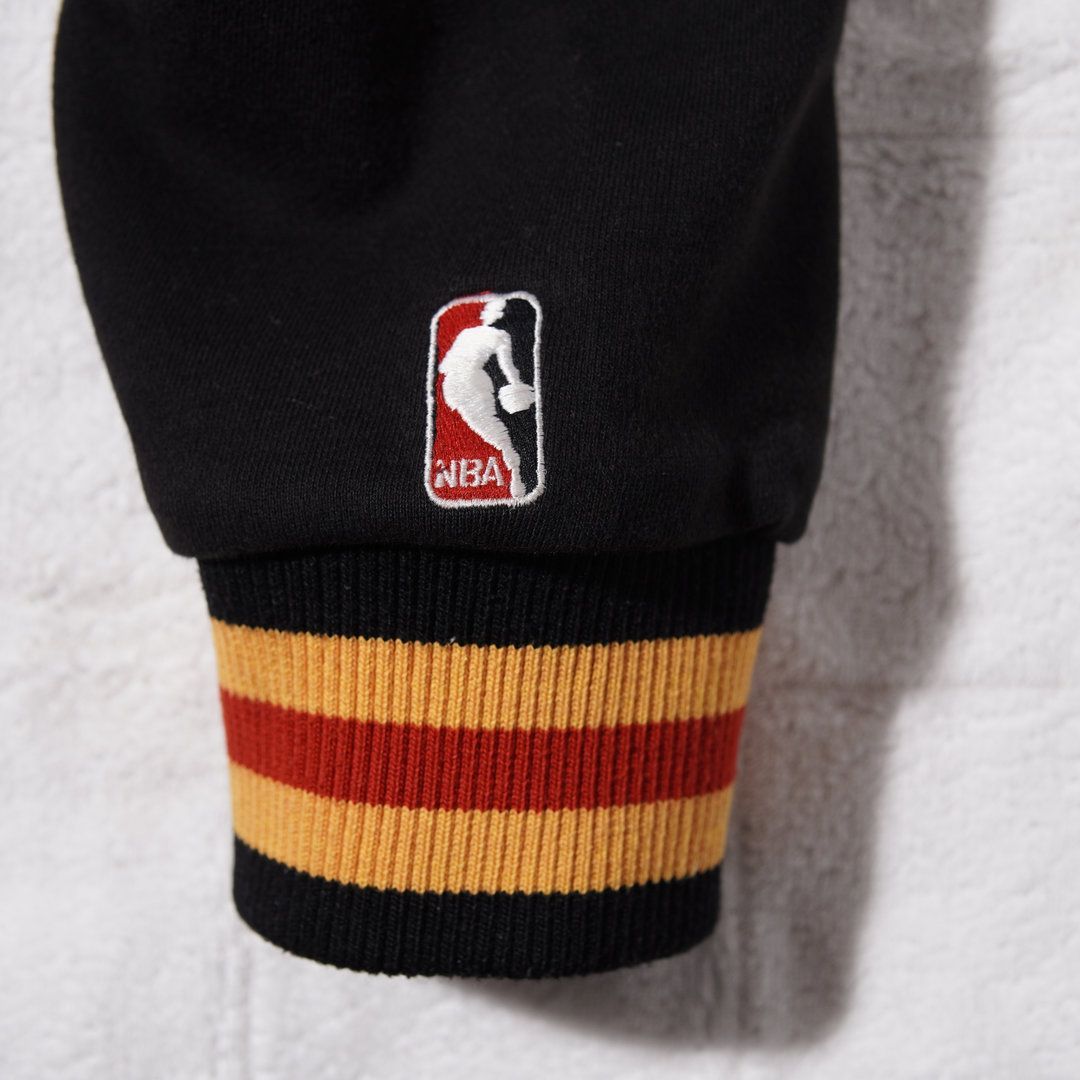 美品 NBA マイアミヒート スタジャン L レッド ブラック 刺繍 Miami 