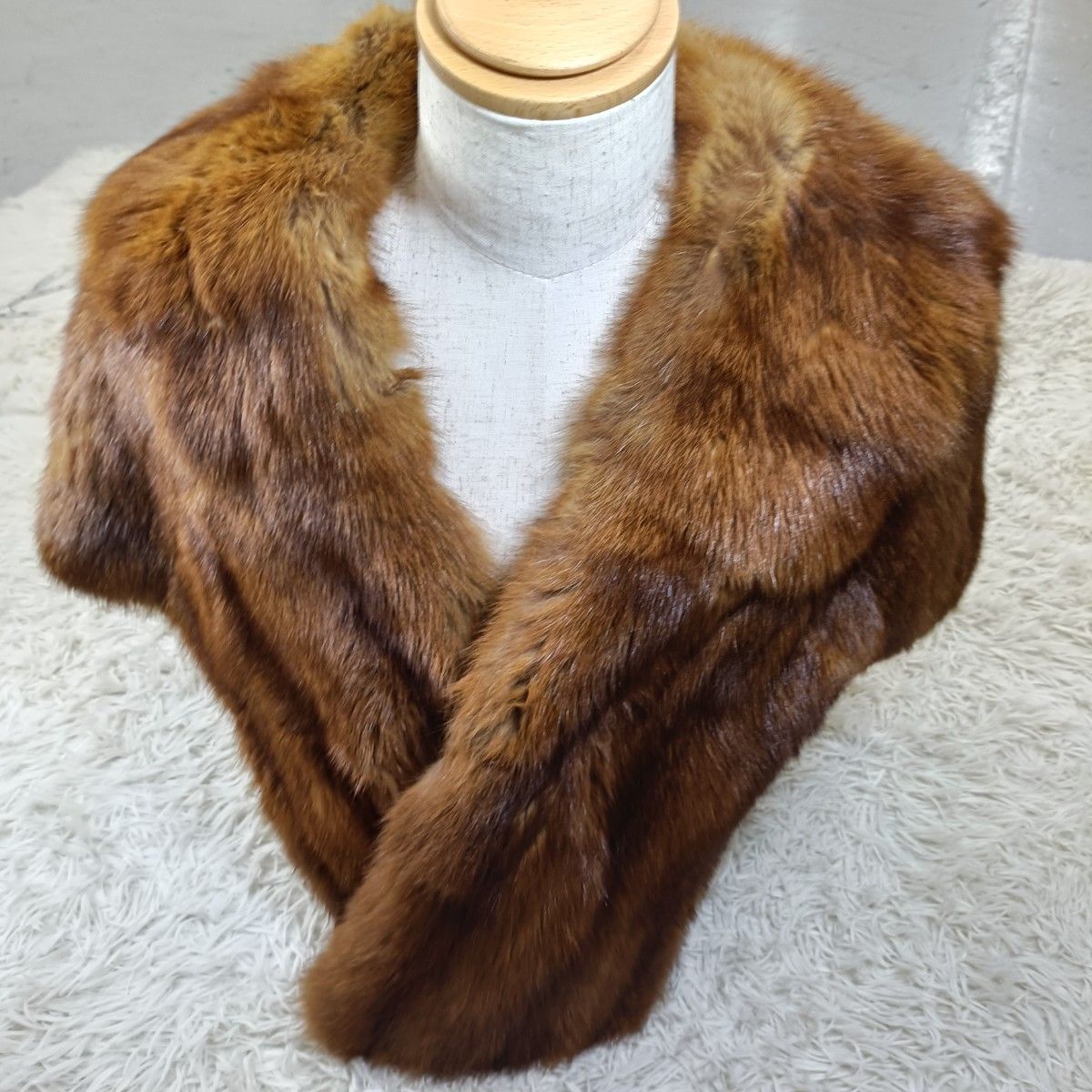 ロシアンセーブル ショール リアルファー 本毛皮 マフラー ストール
