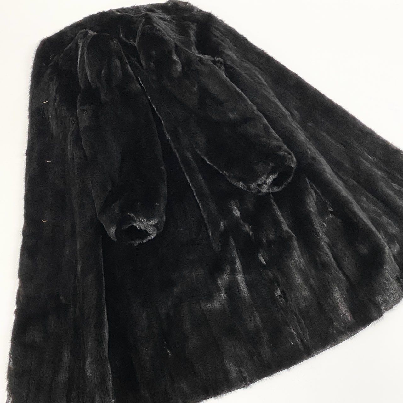 6a21 SAGA MINK サガミンク 銀サガ ダークミンク 丈112cm 超ロング