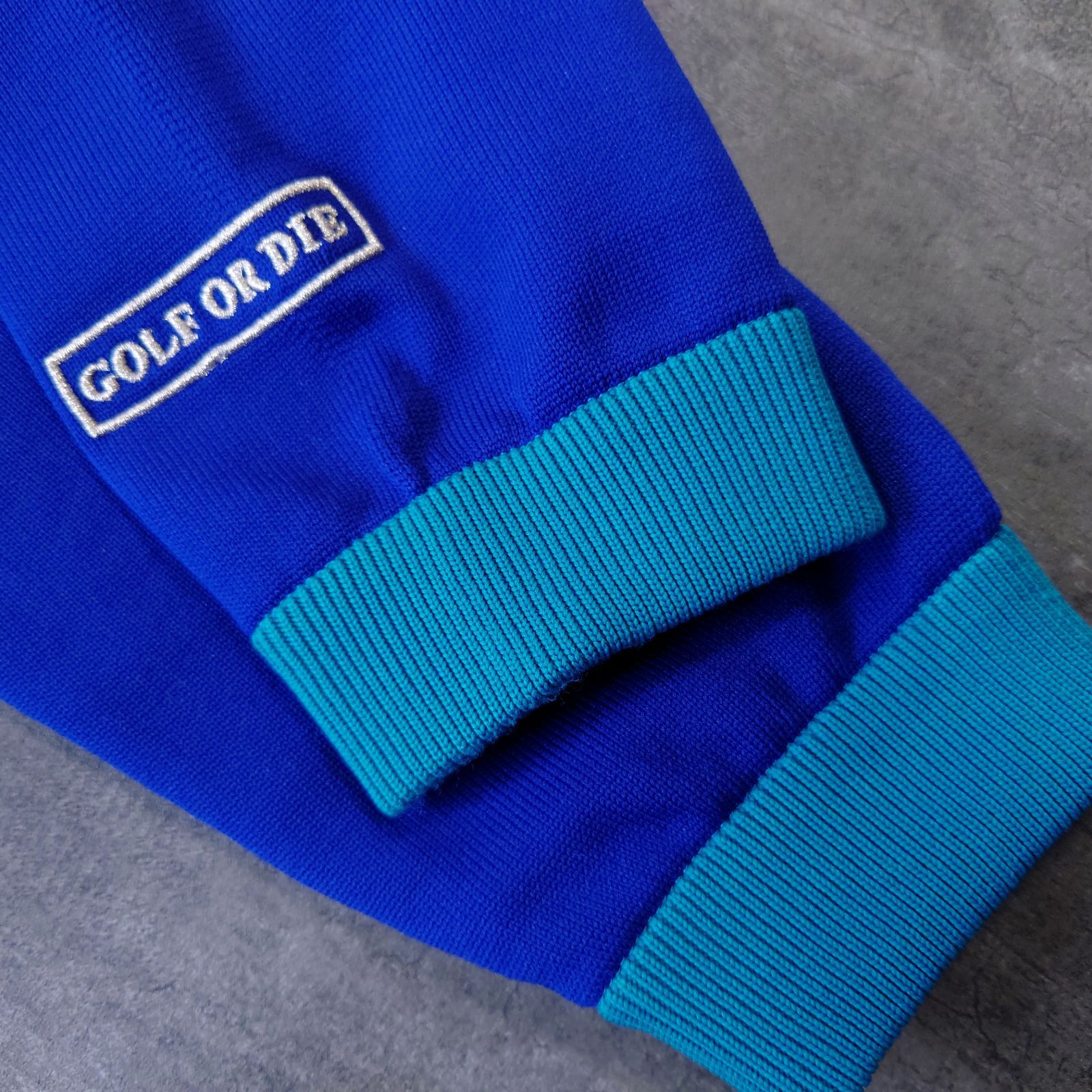 極美品 MARK&LONA GOLF プルオーバー配色切替クルーネックロゴスニード