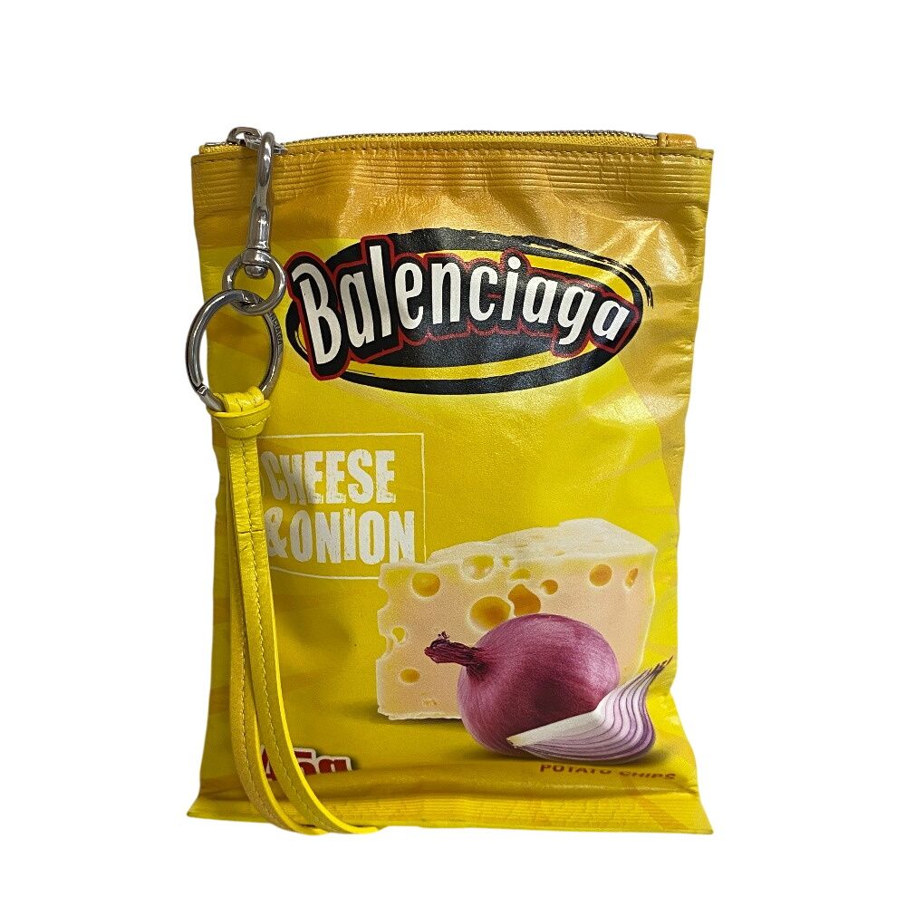 BALENCIAGA バレンシアガ フォンポーチ チップス ポーチ イエロー ユニ