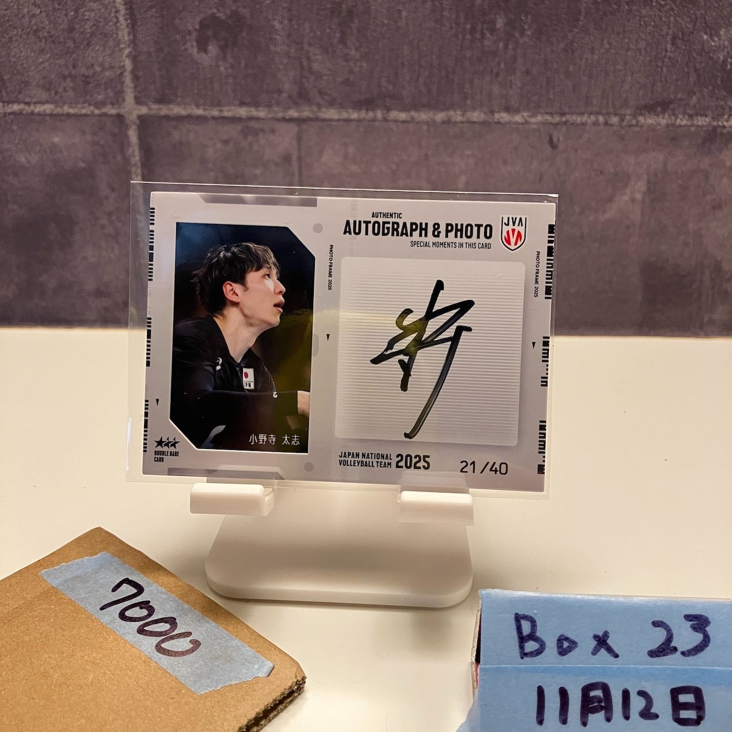 2025 JVA 小野寺太志 21/40 直筆サインカード バレーボール日本代表