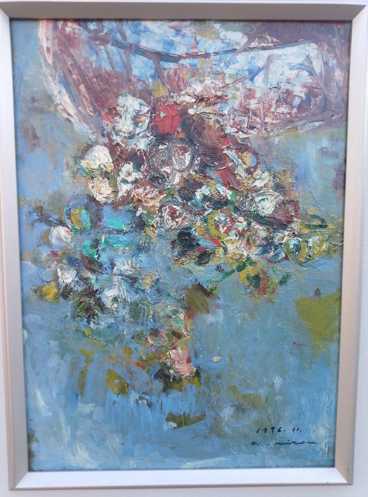 他の方発送×油彩画　【花】　抽象 絵画 油絵 青木今陽 抽象画 幻想的な心象 - メルカリ