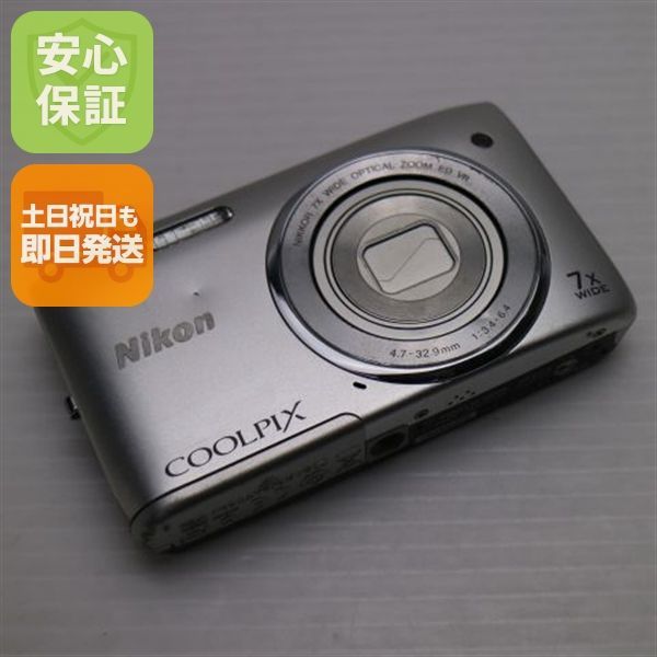 美品 COOLPIX S3500 クリスタルシルバー 即日発送 デジカメ Nikon 本体