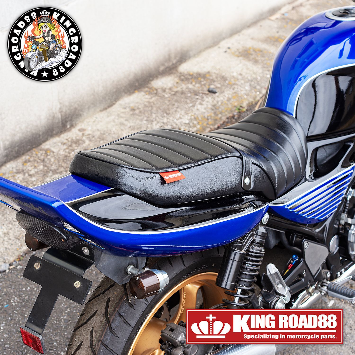 カワサキ バリオスII型 ZR250B KingRoad88 タックロールシート あんこ