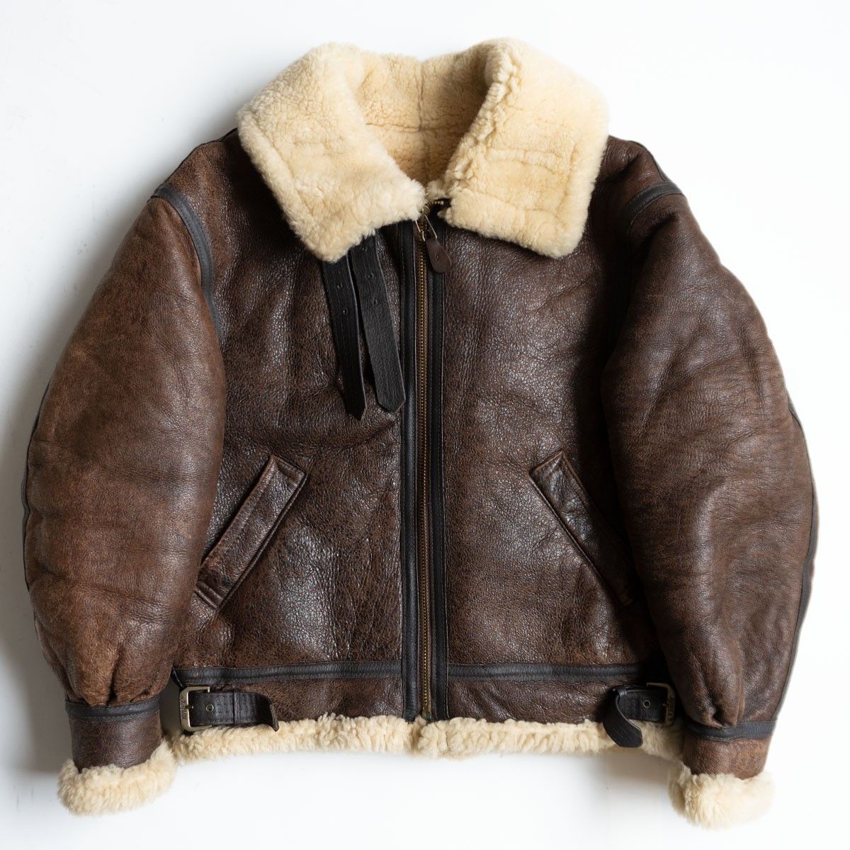 美品】AVIREX【B-3 ムートンボンバージャケット】40 ブラウン ショット