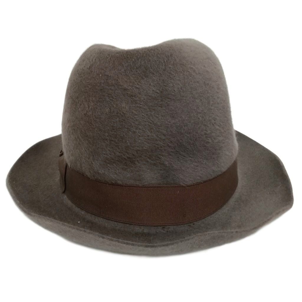 Borsalino 兎 グアナコ 毛 100% 中折れハット 60 ブラウン