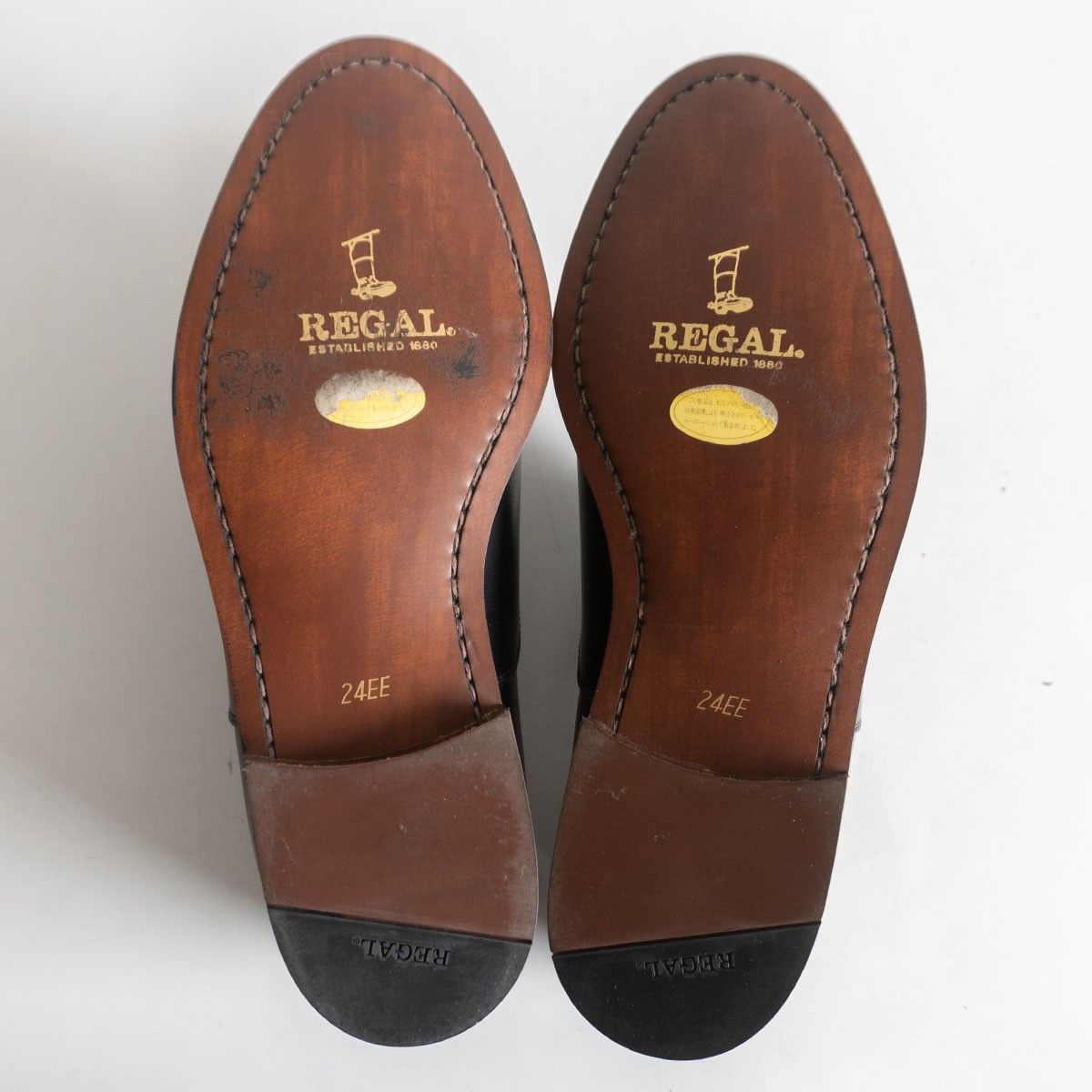 試着のみ美品】REGAL【メダリオン ストレートチップ レザーシューズ