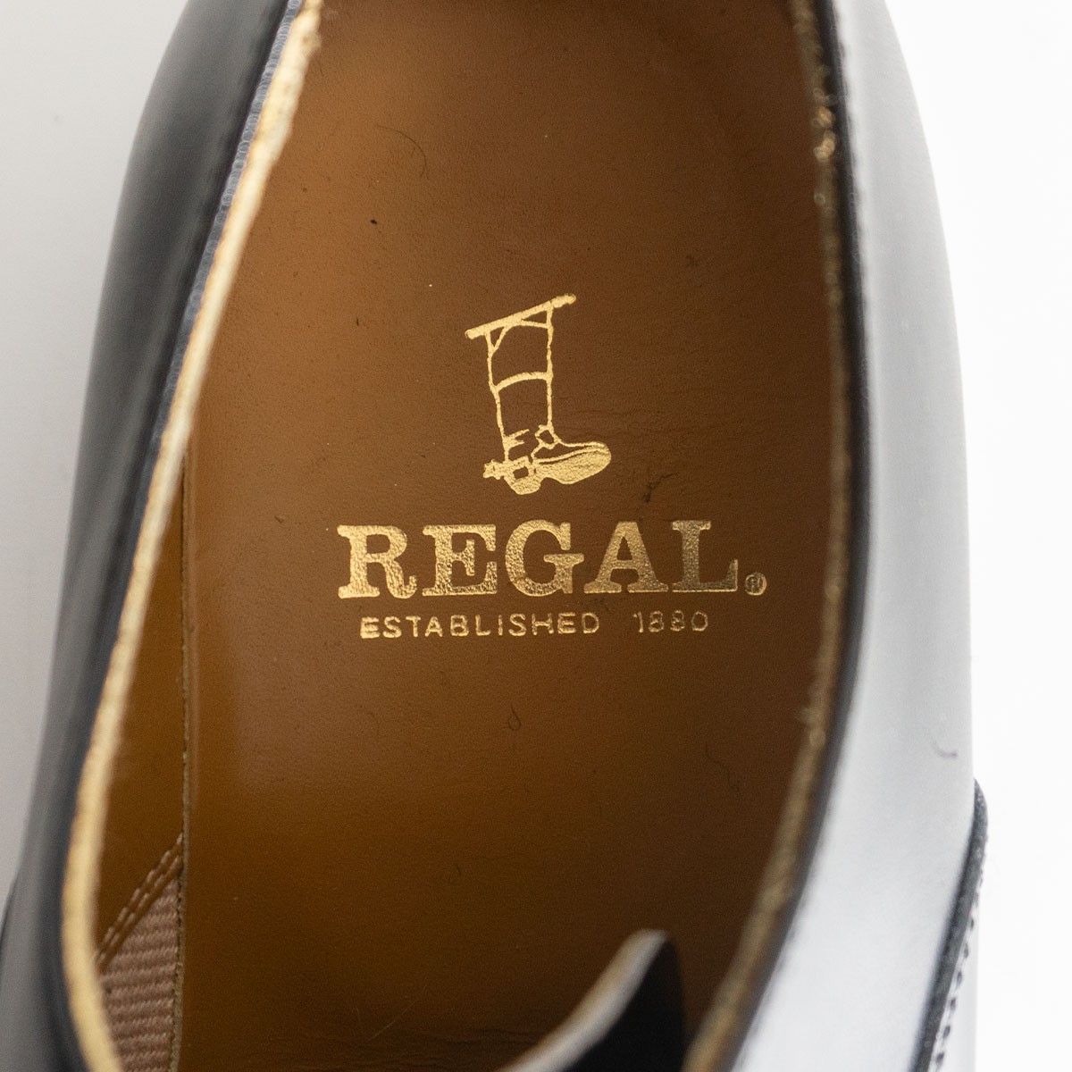 試着のみ美品】REGAL【メダリオン ストレートチップ レザーシューズ