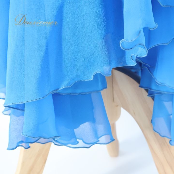 社交ダンス 衣装 スカート ブルー系 チャコット Chacott 水色 レッスン